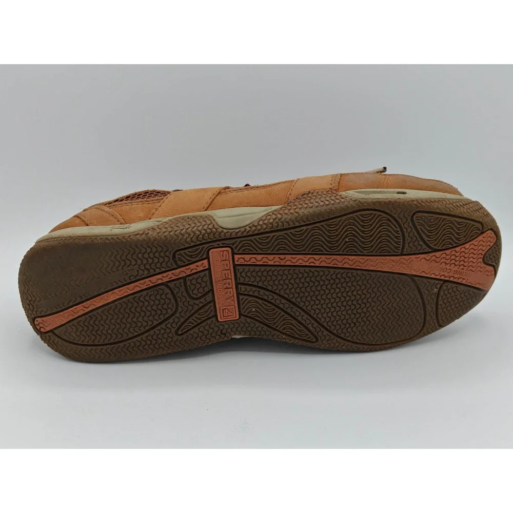 Sperry Top-Sider Sea Kite Sport Moc Mens 11.5 Tan Leather Mesh Boat Shoes